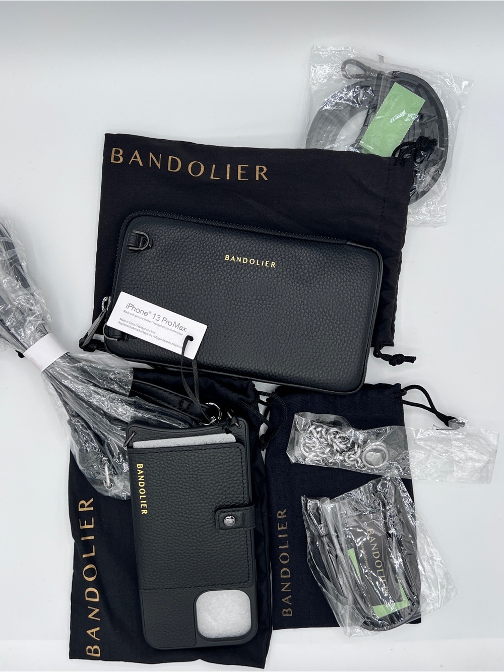 BANDOLIER Bundle Black Hailey Case, Expanded Pouch, 4 straps NWT 13 ProMax
